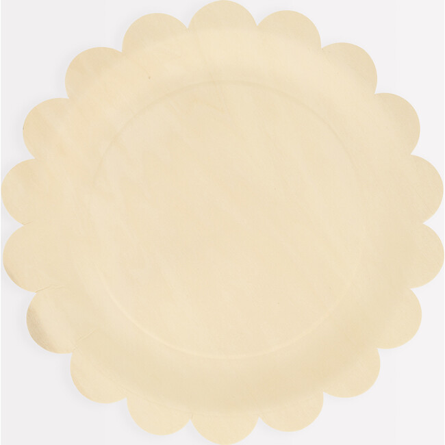 Wooden Scalloped Small Plates