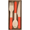 Tomato Red Wooden Cutlery Set - Party - 1 - thumbnail