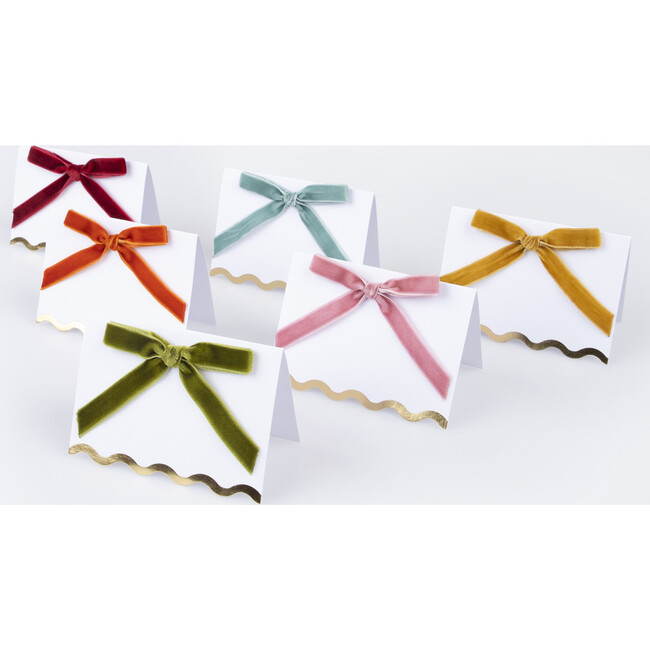Thanksgiving Velvet Bow Place Cards