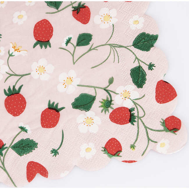 Strawberry Pattern Large Napkins - Party - 2