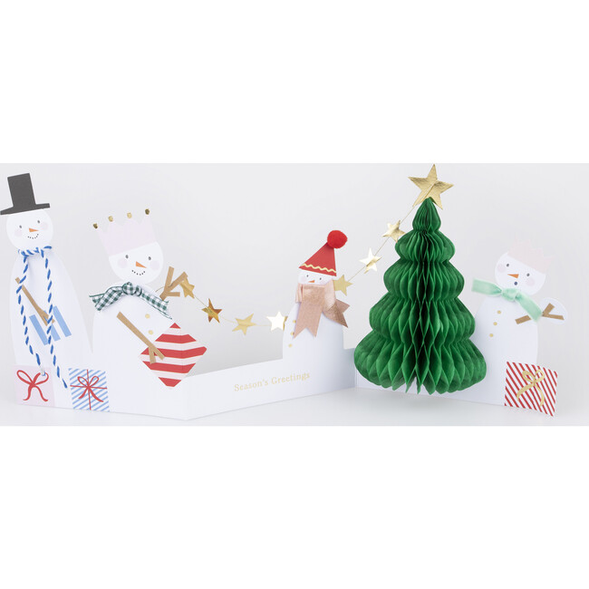 Snowman Family Concertina Christmas Card