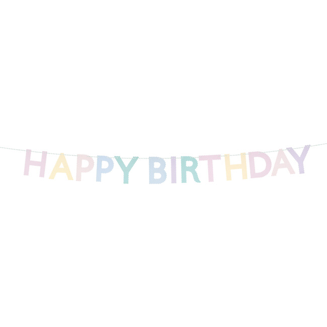 Scallop Pastel Happy Birthday Garland - Party - 2