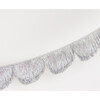 Silver Iridescent Tinsel Scallop Garland - Party - 3