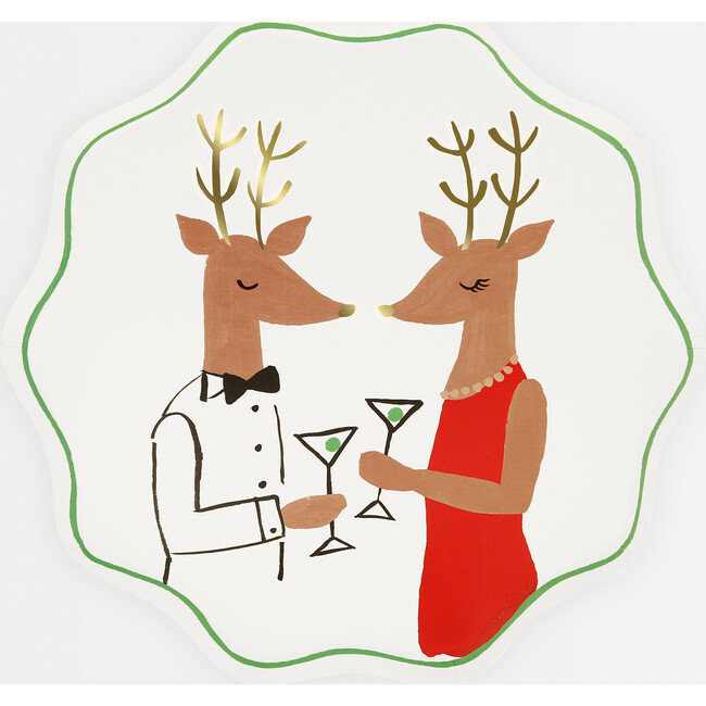 Mr. & Mrs. Reindeer Side Plates