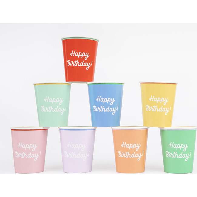 Mixed Happy Birthday Cups
