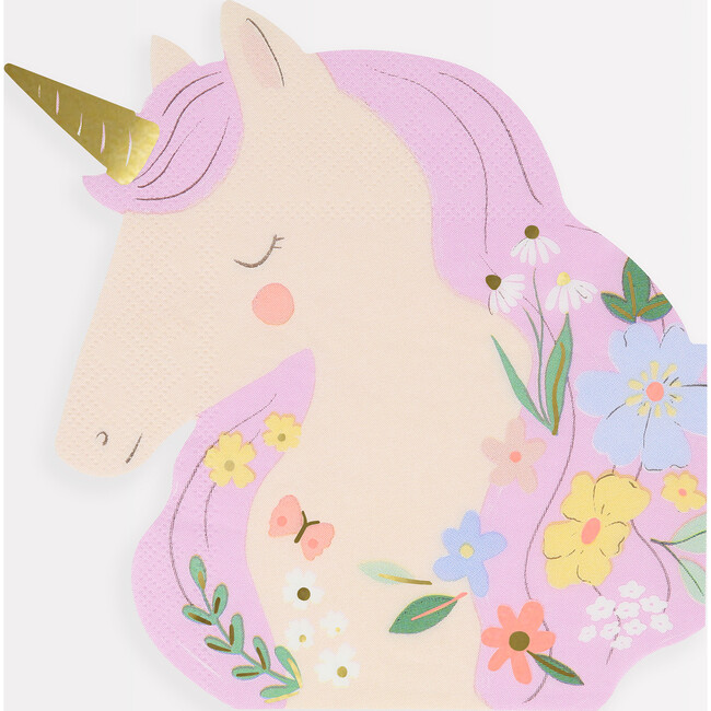 Meadow Unicorns Shaped Napkins
