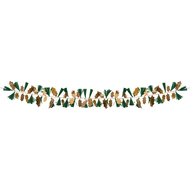 Pine Needles & Golden Holly Garland - Party - 5