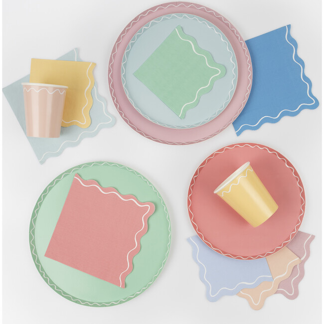 Mixed Wavy Line Side Plates - Party - 5
