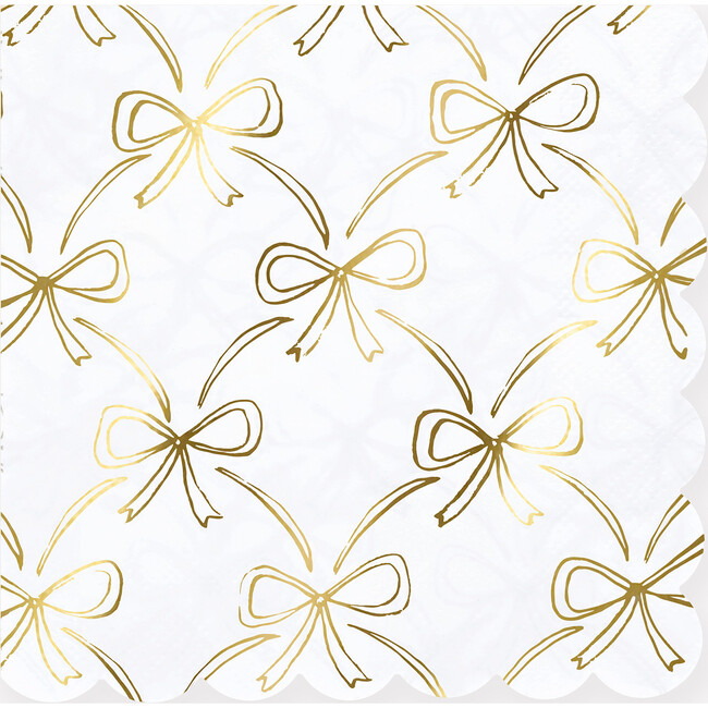 Gold Bow Small Napkins
