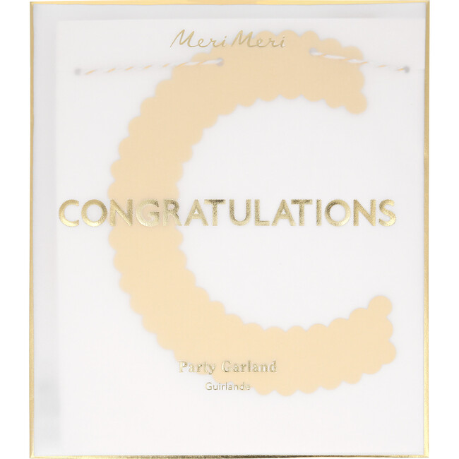 Gold Scallop Congratulations Garland - Party - 2