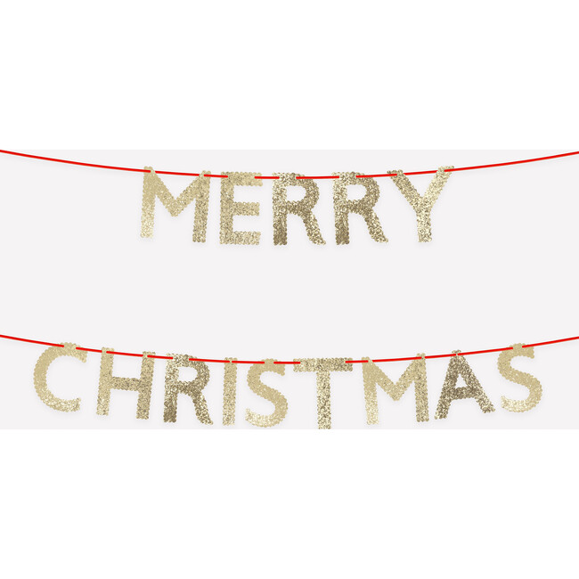 Glitter Merry Christmas Garland