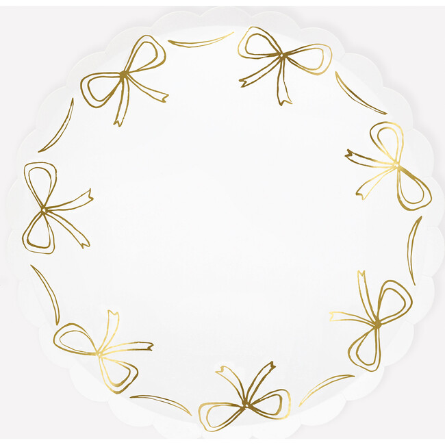 Gold Bow Dinner Plates
