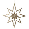 Large Glitter Wooden Star Decorations - Party - 6