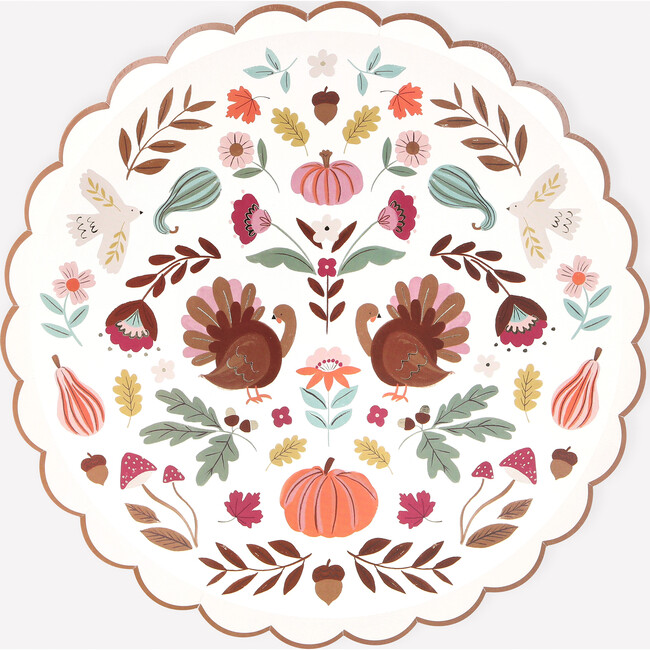 Folk Fall Dinner Plates
