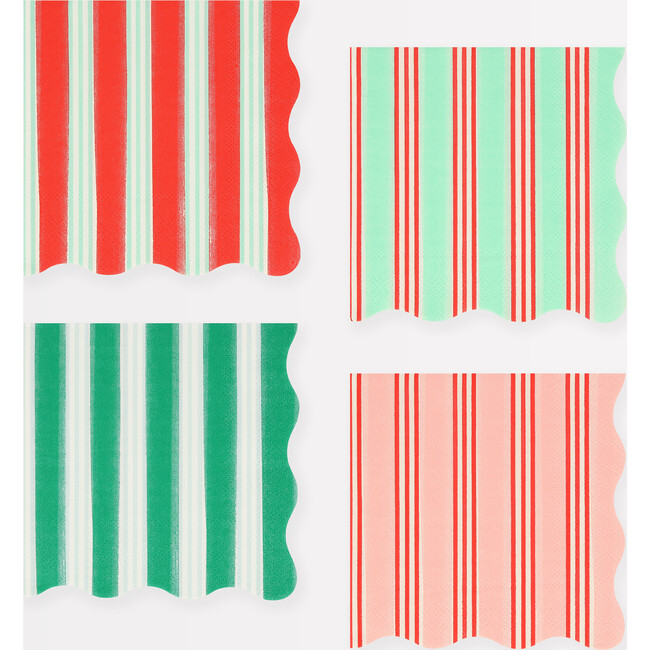 Festive Stripe Small Napkins
