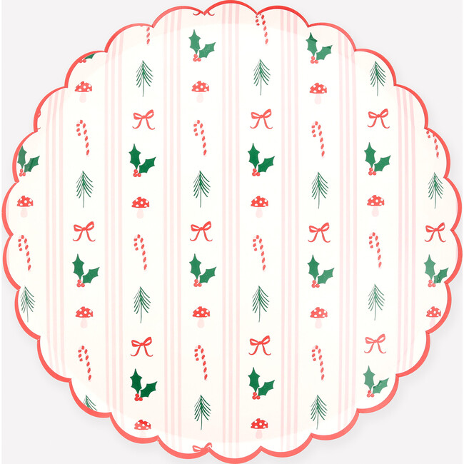 Festive Icon Stripes Dinner Plates