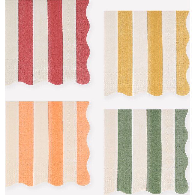 Fall Stripe Small Napkins