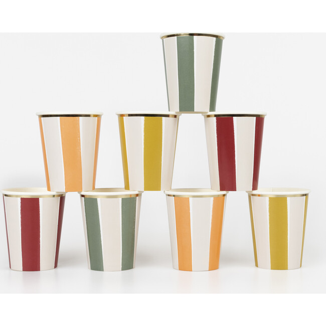 Fall Stripe Cups
