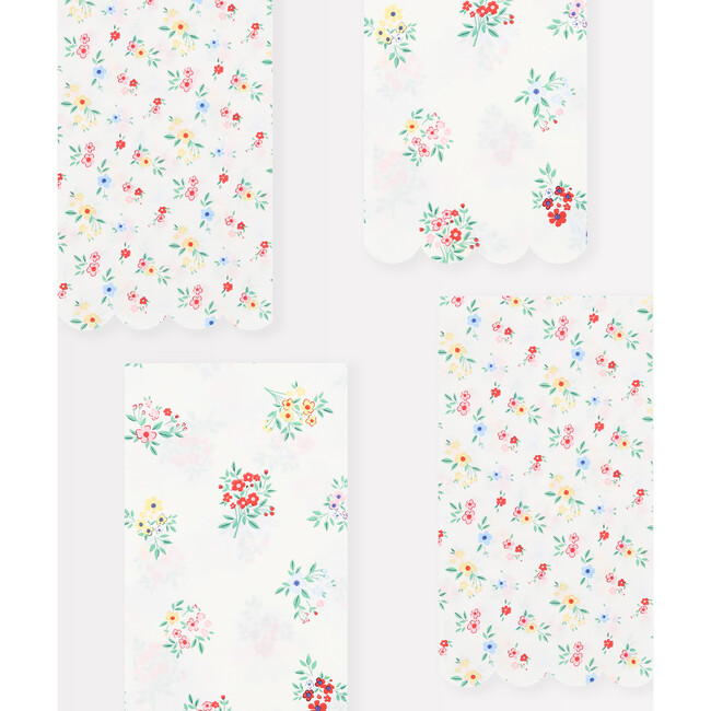 Ditsy Posy Scalloped Guest Towels