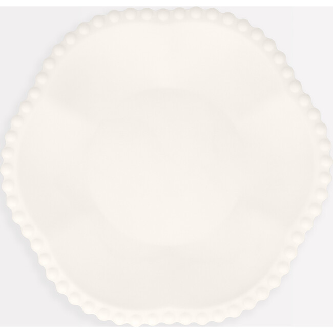 Cream Dot Edged Flower Compostable Side Plates