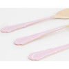 Elegant Pink Wooden Cutlery Set - Party - 3