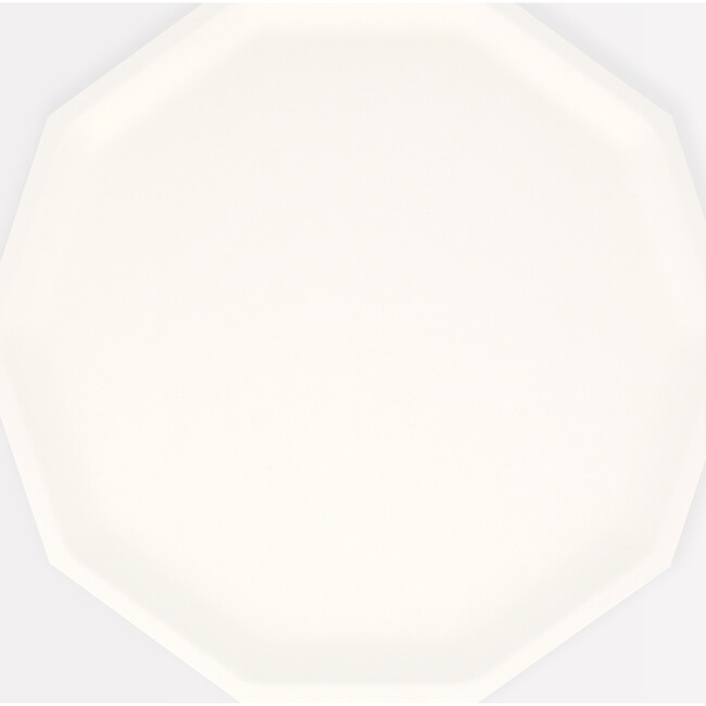 Cream Decagon Compostable Side Plates