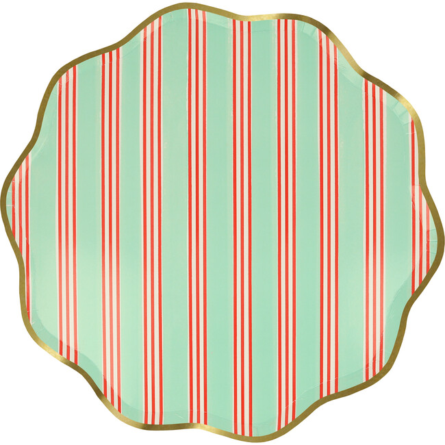 Festive Stripe Dinner Plates - Party - 4