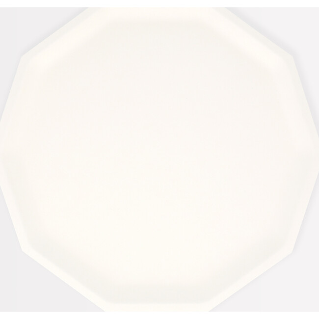 Cream Decagon Compostable Dinner Plates