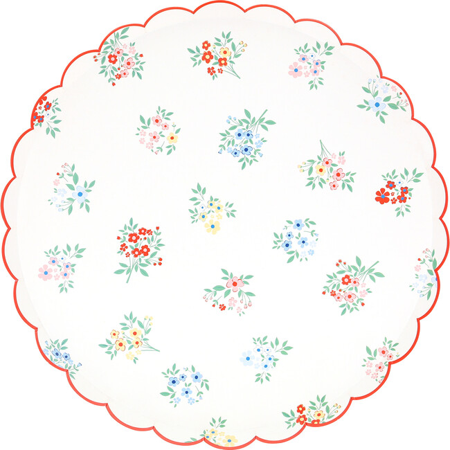 Ditsy Posy Scalloped Dinner Plates - Party - 5