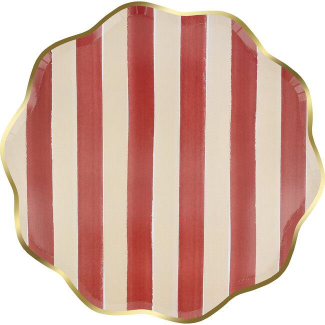 Fall Stripe Dinner Plates - Party - 4