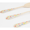 Elegant Floral Wooden Cutlery Set - Party - 4