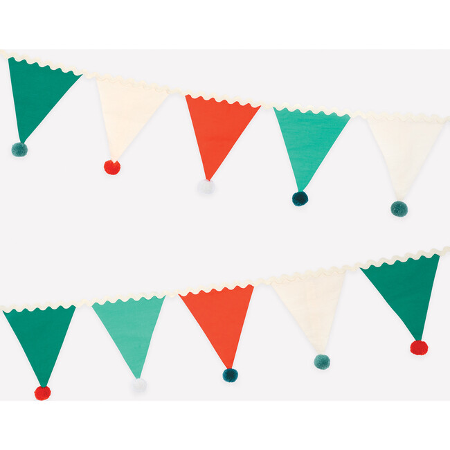 Christmas Pompom Flag Garland