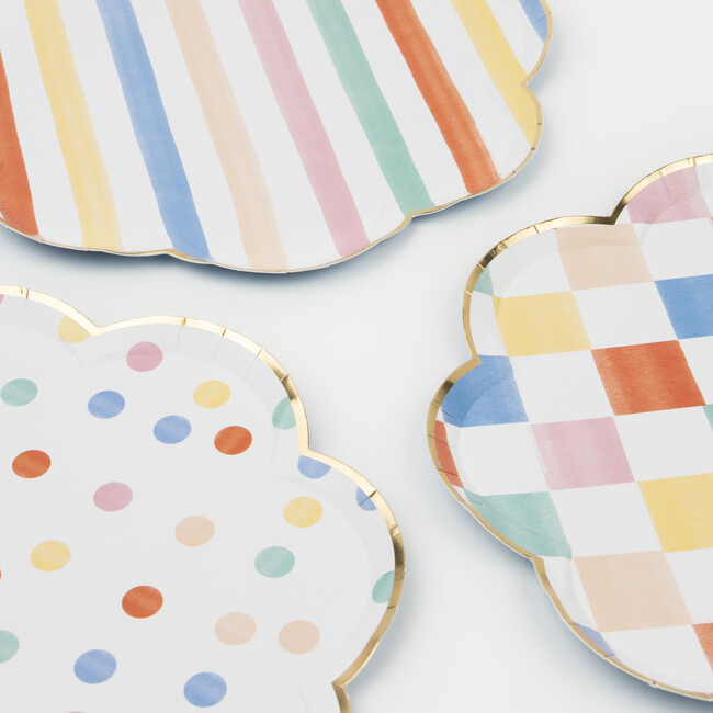 Colorful Pattern Side Plates - Party - 4