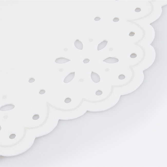 Broderie Anglaise Lace White Small Napkins - Party - 3