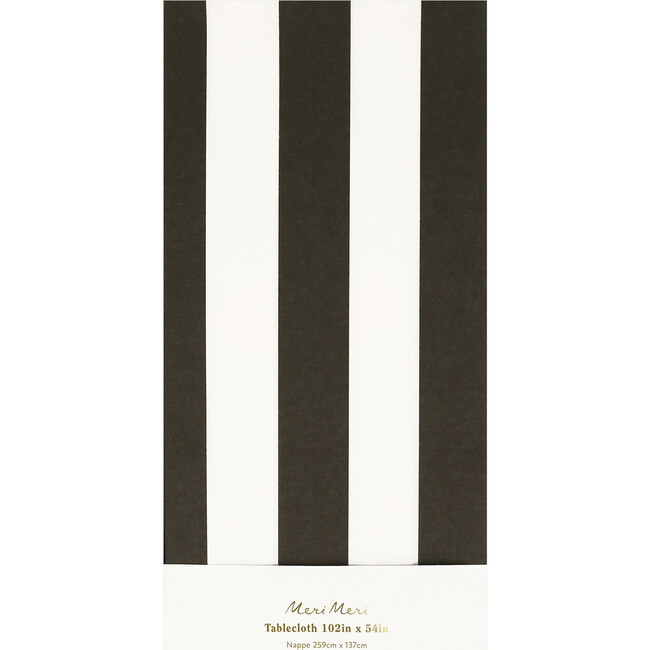 Black Striped Tablecloth