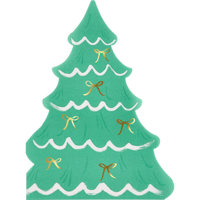 Christmas Tree With Bows Napkins - Party - 4