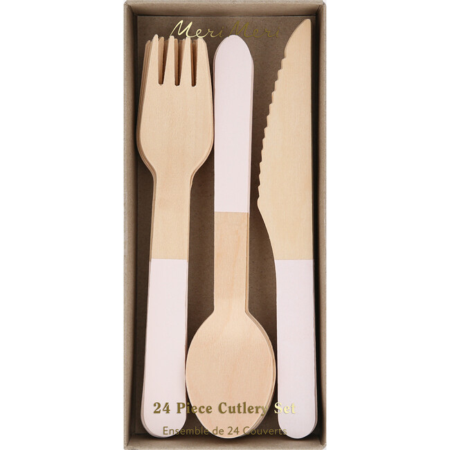 Ballet Slipper Pink Wooden Cutlery Set