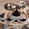 Black & White Stripy Bow Cups - Party - 2