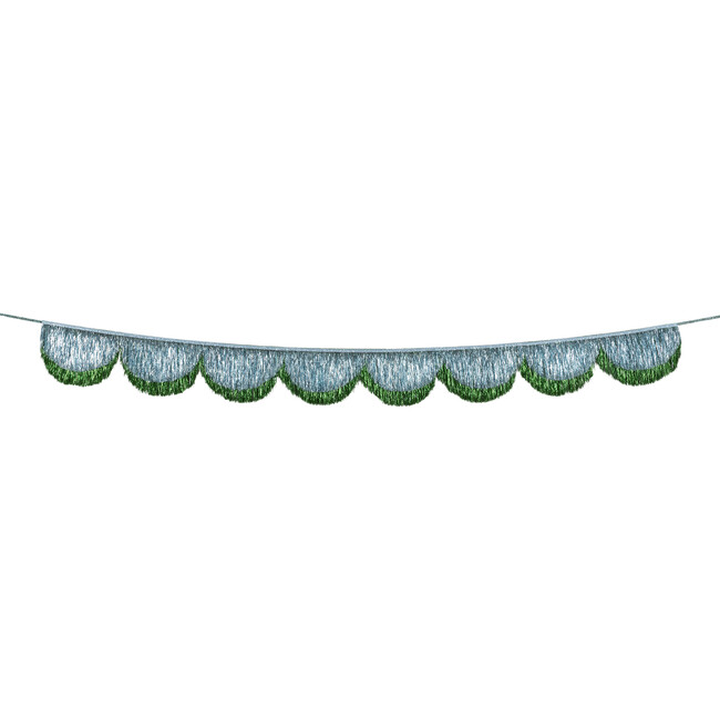 Blue Tinsel Scallop Garland - Party - 3