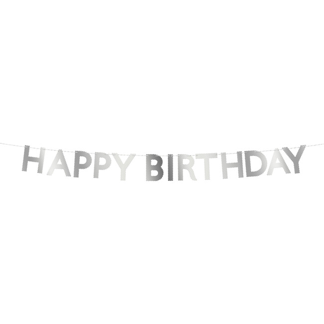 Silver Scallop Happy Birthday Garland - Party - 2