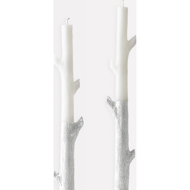 Silver Dipped Stick Candles - Candles - 2