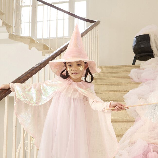 Pink Sequin Witch Hat - Costume Accessories - 2