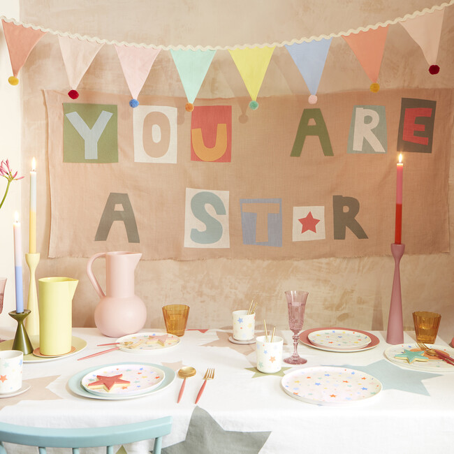 Pastel Pompom Flag Garland - Party - 3
