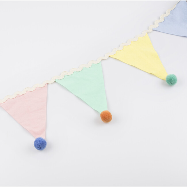 Pastel Pompom Flag Garland - Party - 4