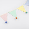 Pastel Pompom Flag Garland - Party - 4