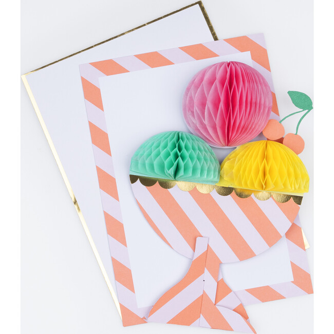 Honeycomb Ice Cream Sundae Birthday Card - Greeting Cards - 2