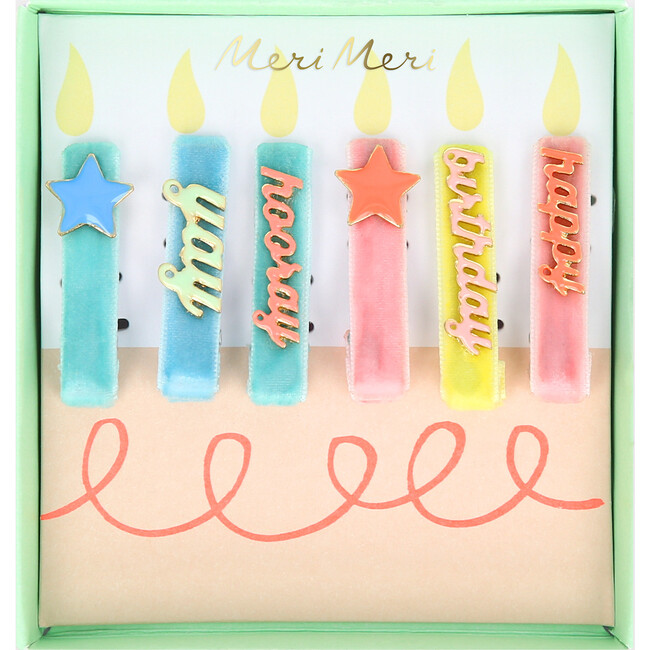 Happy Birthday Enamel Hair Clips