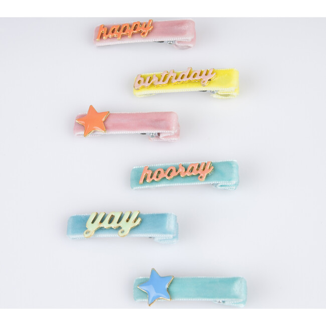 Happy Birthday Enamel Hair Clips - Hair Accessories - 3