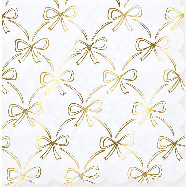 Gold Bow Large Napkins