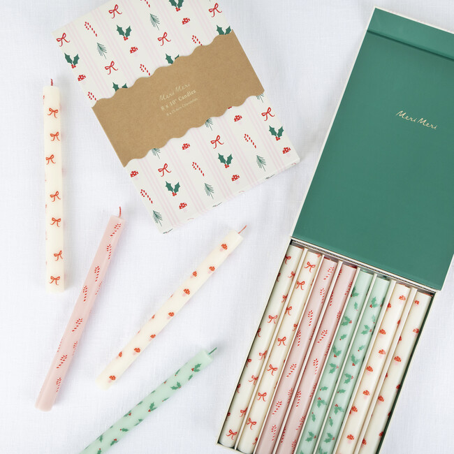 Festive Patterned Table Candles